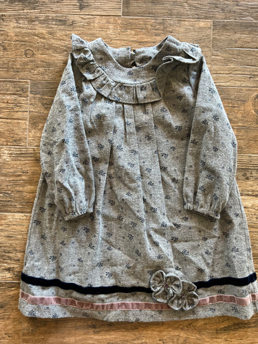 Isobella & Chloe Gray & Navy Dress