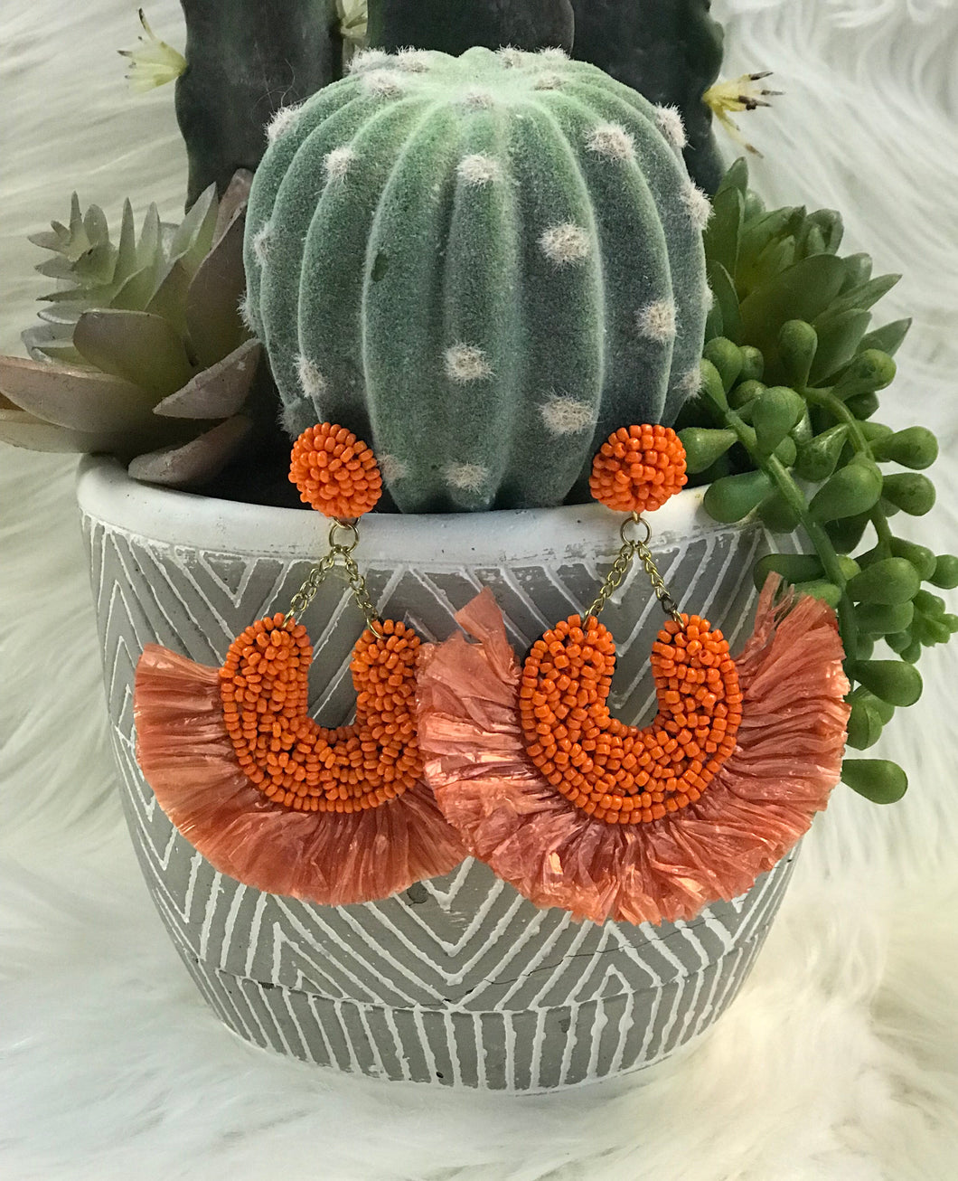 Sizzlin Summer Fun Orange Earrings