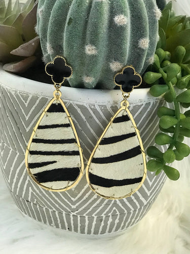 Zebra Hide On Leather