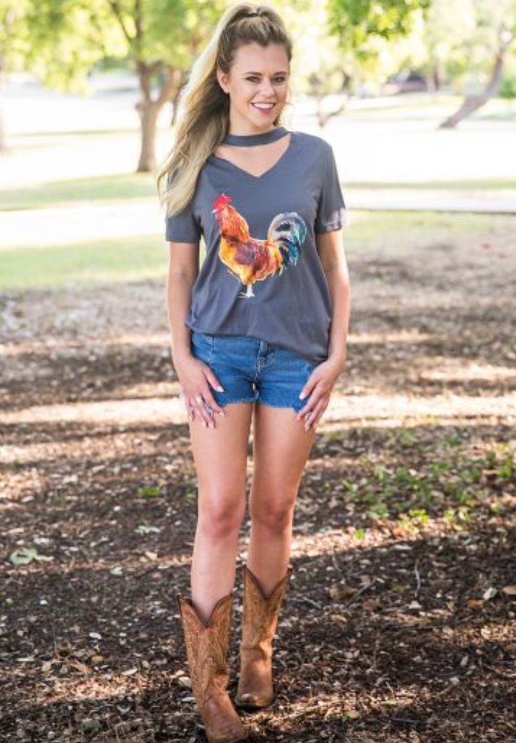 Watercolor Rooster Shirt