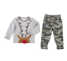 Mud Pie Camo Reindeer 2 piece set