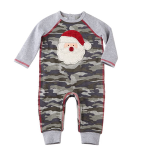 Mud Pie Camo Santa One Piece