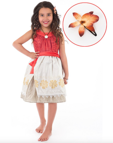 Polynesian Princess Dress & Clip