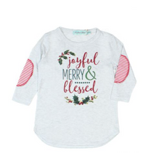 Girls Joyful Merry & Blessed Top
