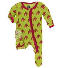 KICKEE PANTS RUFFLE FOOTIE WITH SNAPS- MEADOW CHILI PEPPERS