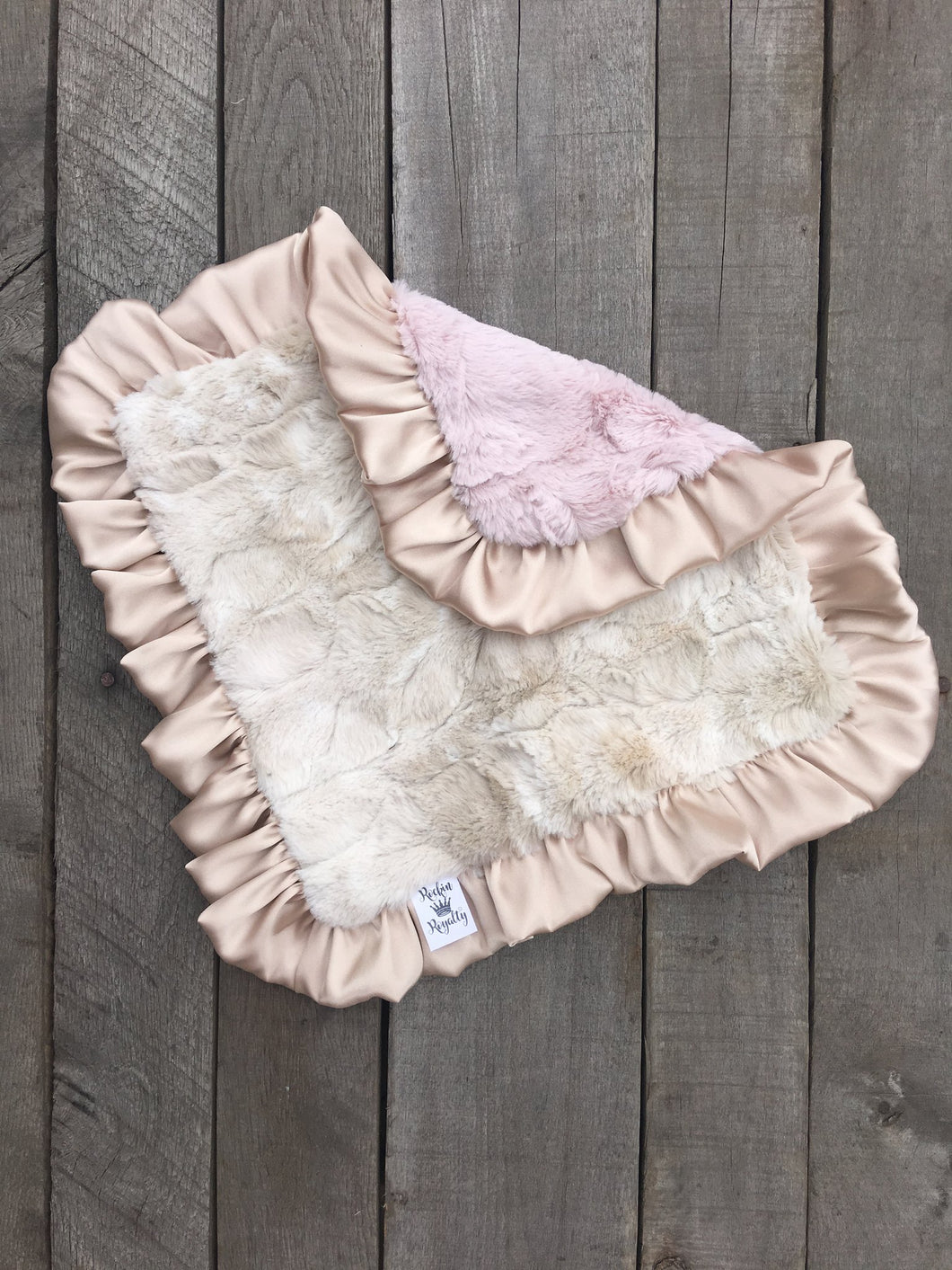Blush Satin Ruffle Lovie