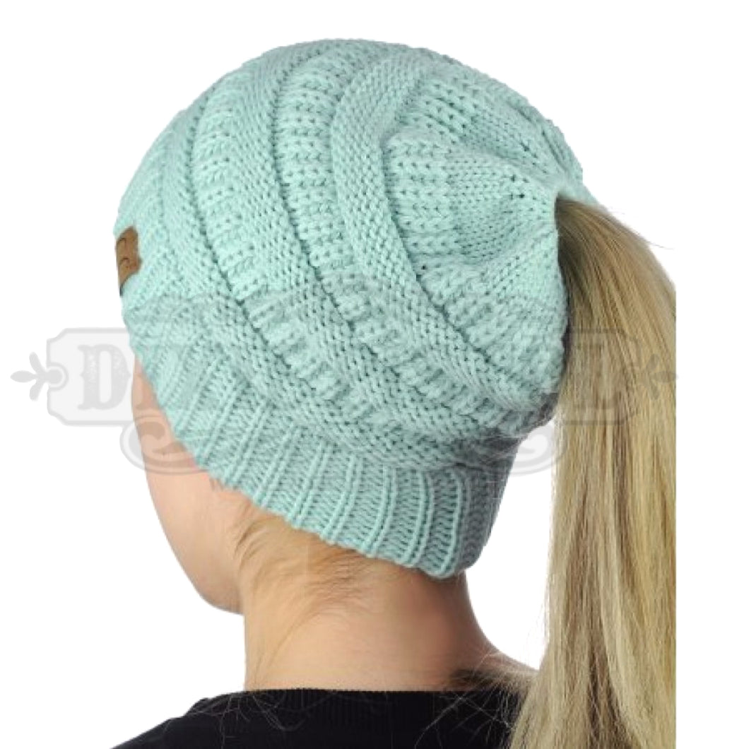 Messy Bun Beanie- 2 colors left!